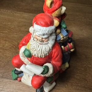 1980’s Vintage Santa Claus Working Music Box With Original Package